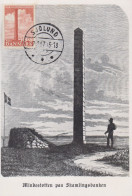 Carte  Maximum   DANEMARK    Mémorial   De   SKAMLINGSBANKEN   1957 - Maximum Cards & Covers