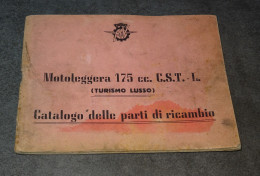 CATALOGO DELLE PARTI DI RICAMBIO AGUSTA MV MECCANICA VERGHERA MOTOLEGGERA 175 CC C.S.T.-L TURISMO LUSSO + 175 SPORT - Moto