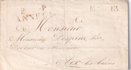 France Marque Postale - P. (84) P. ANNECI - 1801-1848: Précurseurs XIX