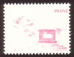 DENMARK 1980-1985 DFF Test Stamp (Cz. Slania) Magenta Offset With RARE ALTERED FLUOR - Proofs & Reprints