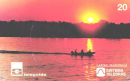 Brazil:Brasil:Used Phonecard, Sistema Telebras, 20 Units, Araguaia River, Sunset, 1998 - Brasilien