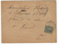MACO A St GERMAIN Au MONT D'OR Lettre 15c Semeuse Lignée Yv 130 Ob 24 04 1905 - Railway Post