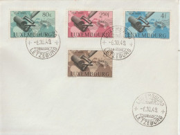 LUXEMBOURG - 1949 - SERIE COMPLETE YVERT N°425/428 Sur ENVELOPPE FDC ! - FDC