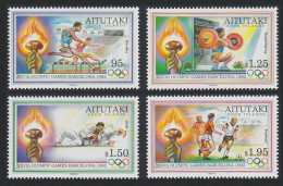 Aitutaki, 1992, Olympic Summer Games Barcelona, Hurdles, Weightlifting, Judo, Soccer, Football, MNH, Michel 683-686 - Aitutaki