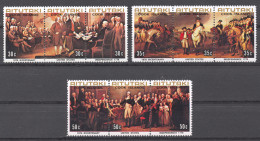 Aitutaki, 1976, USA Bicentennial, MNH Strips, Michel 181-189 - Aitutaki