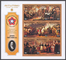 Aitutaki, 1976, USA Bicentennial, MNH, Michel Block 8 - Aitutaki