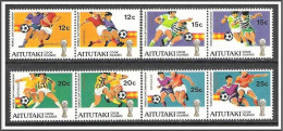 Aitutaki, 1981, Soccer World Cup Spain, Football, MNH Pairs, Michel 412-419 - Aitutaki