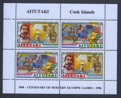 Aitutaki, 1996, Olympic Games, Sport, MNH Sheetlet, Michel 749-750 - Aitutaki