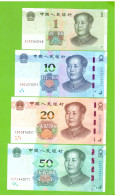 CHINA 1,5,10,50 YUAN 2019 P-W912/W916 UNC - China