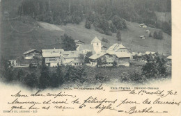 Suisse Vers L`Eglise Ormont Dessus La Lavanche 1902 Correspondence Albert Piguet Le Sentier - Ormont-Dessus 