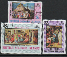 Solomon Islands 1973 Christmas Set Of 3, Used, SG 247/9 (BP) - Isole Salomone (...-1978)