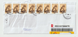 6406 Lettre Cover Recommandé Registered - ATTENTION CERTAINS TIMBRES RETIRES - TURQUIE TURKIYE - Brieven En Documenten