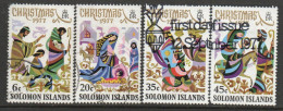 Solomon Islands 1977 Christmas Set Of 4, Used, SG 345/8 (BP) - Salomonen (...-1978)