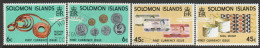 Solomon Islands 1977 Coins & Banknotes Set Of 4, Used, SG 349/52 (BP) - Isole Salomone (...-1978)