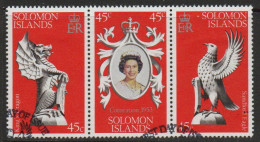 Solomon Islands 1978 25th Anniversary Of Coronation Set Of 3, Used, SG 357/9 (BP) - Salomonen (...-1978)