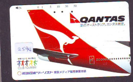 Télécarte JAPON * QANTAS * (2594) AVIATION * AIRLINE Phonecard JAPAN AIRPLANE * FLUGZEUG * - Aviones