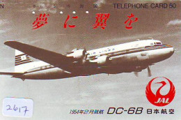 Télécarte JAPON * JAL * (2617) AVIATION * AIRLINE Phonecard JAPAN AIRPLANE * FLUGZEUG * - Aviones