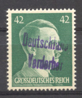 Germany, Meissen, Local Issues, 1945, Hitler 42 Pf, MNH, Michel 17 - Forgery ??? - Privées & Locales