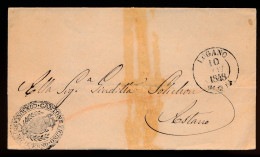 CACHET CANTONE TICINO  LUGANO  10  1848  TO  ASTANO     3 SCANS - 1843-1852 Timbres Cantonaux Et  Fédéraux