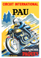 Affiche Poster - Course Moto Pau - Moto