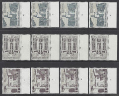 Belgique - 1965 - COB 1337 à 1339 ** (MNH) - Planches 1 à 4, Série Complète - 1961-1970