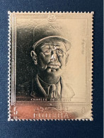 Fujeira ? Mi. ? Général Charles De Gaulle Airmail Or Gold - De Gaulle (Général)