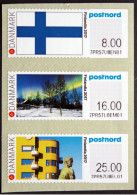 DENMARK 2017  FINLANDIA 2017: Strip Of 3 ATM Labels UM/MNH   MiNr.102-04      ( Lot  H  1670 ) - Timbres De Distributeurs [ATM]