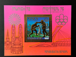 Sénégal 1976 Mi. Bl. 29 Montreal Jeux Olympiques Olympic Games Gold Or Boxe Boxing Olympia Munchen 1972 - Sommer 1976: Montreal