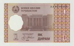 Banknote Tajikistan 1 Diram 1999 UNC - Tadjikistan