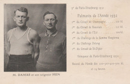 Marche - 3e De Paris - Strasbourg 1931 - M.Damas Et Son Soigneur Hen - Leichtathletik