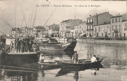 Cette * Sète * Le Quai De La Bordigue * Pêche à La Ligne , Pêcheurs * Cachet Au Dos : Gare De Cette - Sete (Cette)