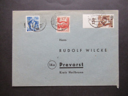 Saargebiet 1948 Saarpost Nr.239 MiF Mit Aufdruck Nr.230 OR Und Nr.231 Tagesstempel Schiffweiler Nach Prevost - Covers & Documents