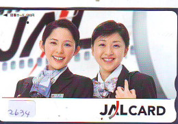 Télécarte JAPON * JAL * (2634) AVIATION * AIRLINE Phonecard JAPAN AIRPLANE * FLUGZEUG * - Aviones