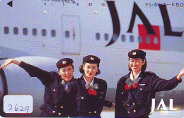 Télécarte JAPON * JAL * (2629) AVIATION * AIRLINE Phonecard JAPAN AIRPLANE * FLUGZEUG * - Aviones