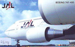 Télécarte JAPON * JAL * (2628) AVIATION * AIRLINE Phonecard JAPAN AIRPLANE * FLUGZEUG * - Aviones