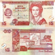 BELIZE       5 Dollars       P-61b       1.1.2002       UNC - Belize