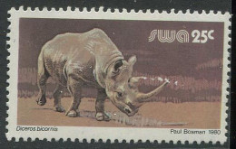 SWA:Unused Stamp Rhinoceros, 1980, MNH - Rhinocéros