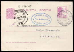 La Rioja - Edi O EP 69 - Entero Postal Fechado En "Valgañón" Mat "Ezcaray" - 1931-....
