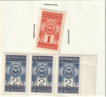 4 X DIENSTMARKE  YUGOSLAVIA  --  NEUE, UNGELAUFEN - Oficiales