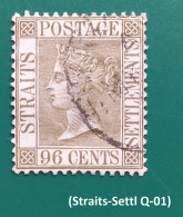 (TI)(Straits-Settl Q-01)(CZ) Malaysia Malaya Straits Settlements 1867-1882 Queen Victoria 96c Malacca - Malacca