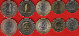 Angola Set Of 5 Coins: 50 Centimos - 20 Kwanzas 2012-2014 AU-UNC - Angola