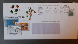 ITALIA 1990 FDC  ITALIE ALLEMAGNE DEUTSCHLAND  FOOTBALL FUSSBALL SOCCER CALCIO VOETBAL FOOT FUTEBOL FUTBOL - 1990 – Italie