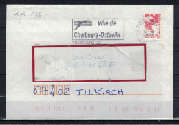FLAMME CHERBOURG 12/12/08 SUR YT  A/A 176 - Briefe U. Dokumente
