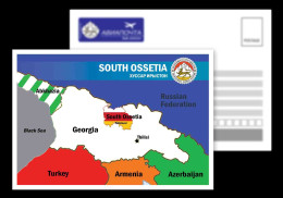 South Ossetia / Georgia /Tskhinval / Postcard / View Card/ Map - Géorgie