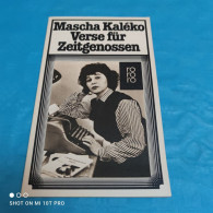 Mascha Kaleko - Verse Für Zeitgenossen - Lyrik & Essays
