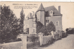 37. GENILLE. CPA. CHATEAU DE LA BOURDILLERE. + TEXTE ANNEE 1916 - Genillé