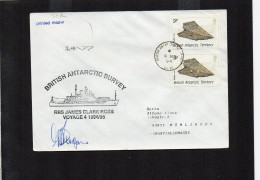 British Antarctic Territory (BAT) 1994 Cover Ship RRS James Clark Ross - Signy 4 NO 1994 - (1ATK003) - Storia Postale