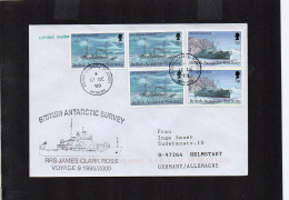 British Antarctic Territory (BAT) 1999 Cover Ship RRS James Clark Ross - Rothera 17 DE 1999 - (1ATK007) - Lettres & Documents