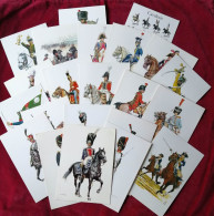 Lot De 22 Cartes Modernes - Illustrateur - Militaire - Costumes Militaires - Autres & Non Classés