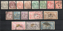 Col33 Colonie Levant N° 9 à 23 + 13a Oblitéré Cote : 55,00€ - Used Stamps